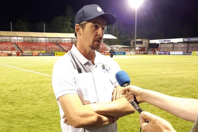 Joey Barton delivered his verdict on the Oxford United match. (Image: Sussex World) 