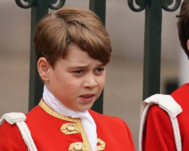 Prince George ahead of the coronation ceremony of King Charles III and Queen Camilla at Westminster Abbey.