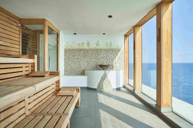 The Ocean Spa's two saunas afford incredible views
