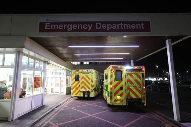 EMBARGOED TO 0001 THURSDAY DECEMBER 1 File photo dated 15/11/22 of a general view of the Accident and Emergency department at Craigavon Area Hospital near Belfast, as more than 40 NHS "traffic control centres" have gone live across England with the aim of getting patients into beds more quickly and managing demand.