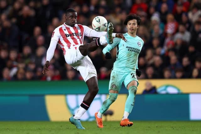 Axel Tuanzebe of Stoke City. (Photo by Naomi Baker/Getty Images)
